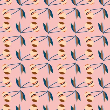 Kiraz, vektör çizim ile vektör seamless modeli 