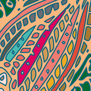 Zentangle arka plan çok renkli kaos seamless modeli örgü