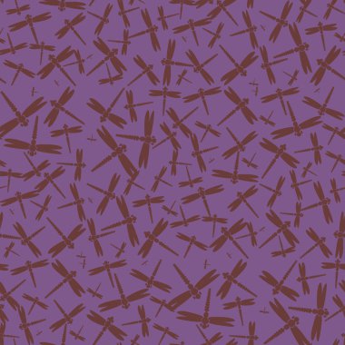 Dekoratif renkli seamless modeli ile şirin yusufçuk