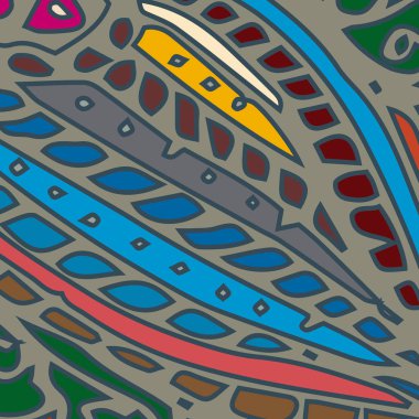 Zentangle arka plan çok renkli kaos seamless modeli örgü