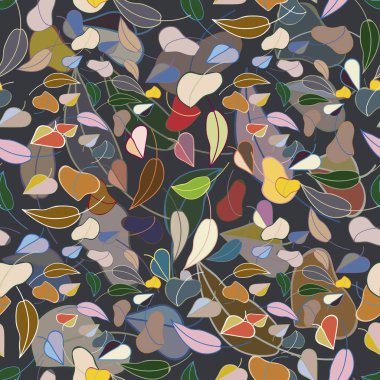 Güzel renk sonbahar yaprak düşmek seamless modeli.