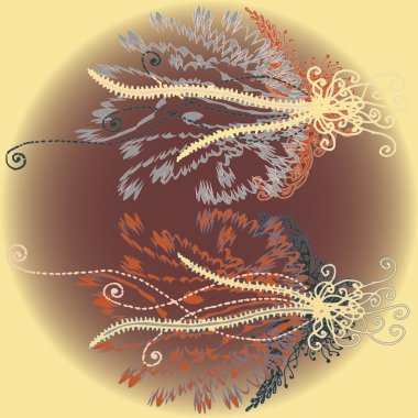 Yeni tasarım çalışmaları için el yapımı doodle ile soyut desen