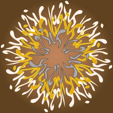 Yeni simetrik soyut mandala. Duvar kağıdı, desen dolgularını, web sayfaları, yüzey dokuları için dekoratif nesne-ebilmek var olmak kullanılmış.