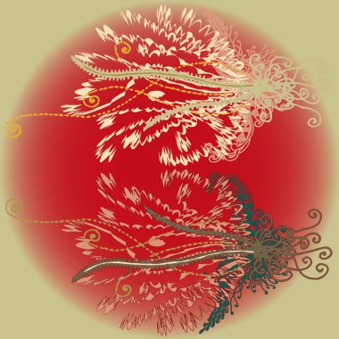 Yeni tasarım çalışmaları için el yapımı doodle ile soyut desen