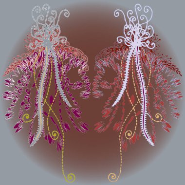 Yeni tasarım çalışmaları için el yapımı doodle ile soyut desen