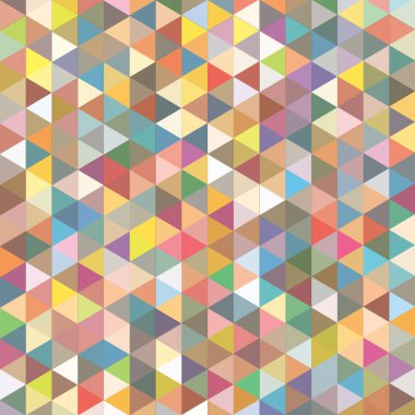 Sorunsuz üçgenler desen. Arka plan ile renkli geometrik şekiller. Vektör