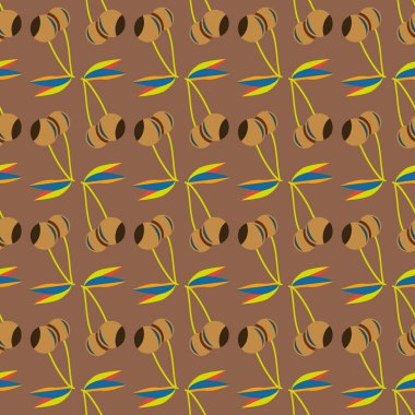 Kiraz, vektör çizim ile vektör seamless modeli 