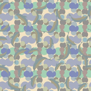 Renkli yunuslar Dikişsiz desen, çizim