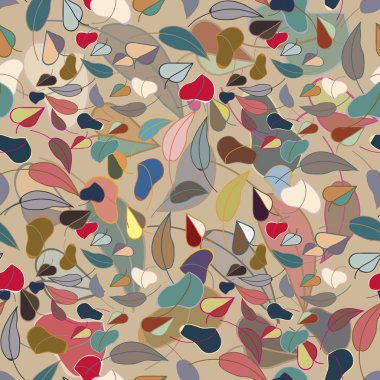 Güzel renk sonbahar yaprak düşmek seamless modeli.