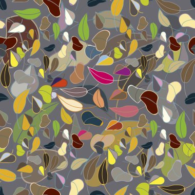 Güzel renk sonbahar yaprak düşmek seamless modeli.