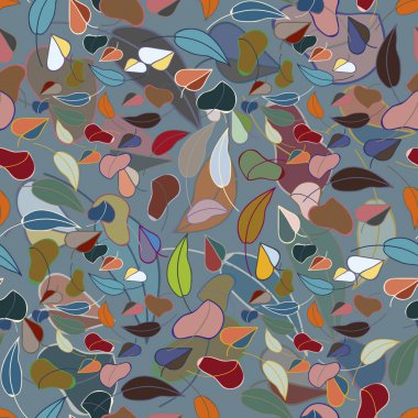 Güzel renk sonbahar yaprak düşmek seamless modeli.