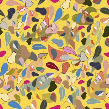 Güzel renk sonbahar yaprak düşmek seamless modeli.