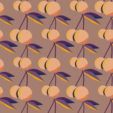 Kiraz için arka plan ile renkli seamless modeli. 