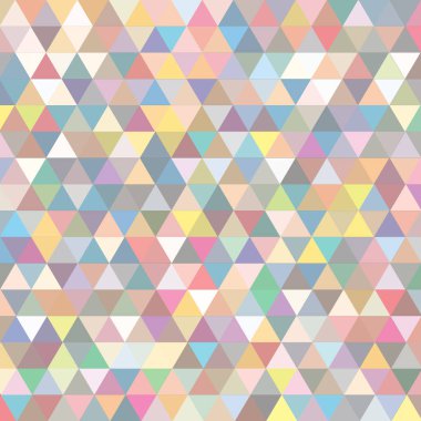 Sorunsuz üçgenler desen. Arka plan ile renkli geometrik şekiller. Vektör