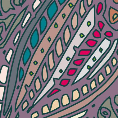 Zentangle arka plan çok renkli kaos seamless modeli örgü