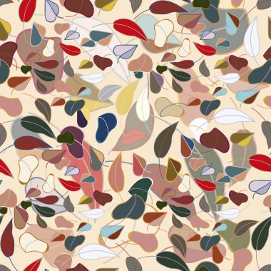 Güzel renk sonbahar yaprak düşmek seamless modeli.