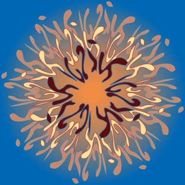 Yeni simetrik soyut mandala. Duvar kağıdı, desen dolgularını, web sayfaları, yüzey dokuları için dekoratif nesne-ebilmek var olmak kullanılmış.