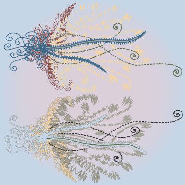 Yeni tasarım çalışmaları için el yapımı doodle ile soyut desen