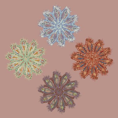 Stil zentangle yeni simetrik mandala doodle ile sanat esin kaynağı oldu. Duvar kağıdı, desen dolgularını, web sayfaları, yüzey dokuları için dekoratif nesne-ebilmek var olmak kullanılmış.