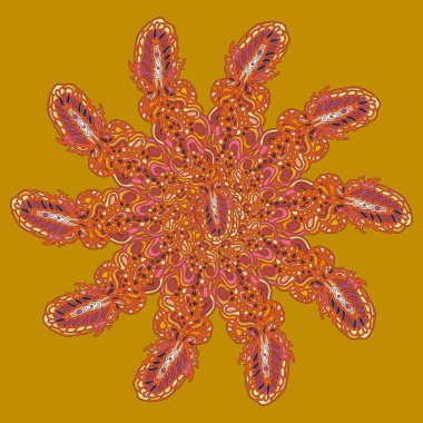 Stil zentangle yeni simetrik mandala doodle ile sanat esin kaynağı oldu. Duvar kağıdı, desen dolgularını, web sayfaları, yüzey dokuları için dekoratif nesne-ebilmek var olmak kullanılmış.