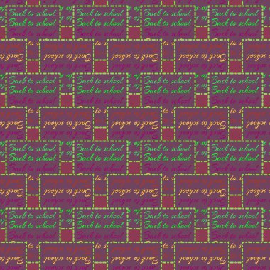 Okul hazırlıkları, arka plan için yeni dikişsiz desen. 