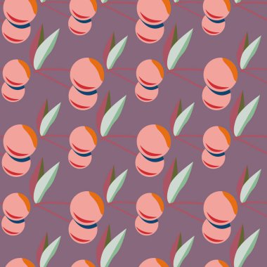 Kiraz için arka plan ile renkli seamless modeli. 