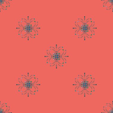 Renkli vintage seamless modeli, vektör çizim 