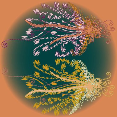 Yeni tasarım çalışmaları için el yapımı doodle ile soyut desen