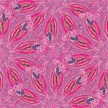 Soyut kumaş çiçek yaprakları arka plan, seamless modeli, vektör çizim