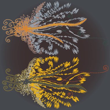 Yeni tasarım çalışmaları için el yapımı doodle ile soyut desen