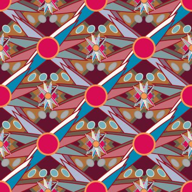 soyut geometrik renkli seamless modeli. vektör çizim