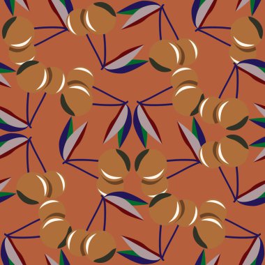 Kiraz için arka plan ile renkli seamless modeli. 