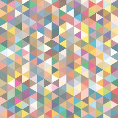 Sorunsuz üçgenler desen. Arka plan ile renkli geometrik şekiller. Vektör