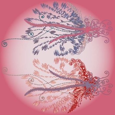 Yeni tasarım çalışmaları için el yapımı doodle ile soyut desen