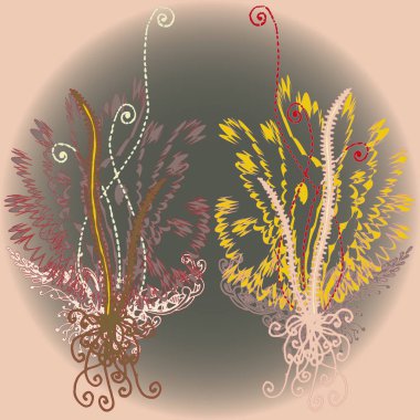 Yeni tasarım çalışmaları için el yapımı doodle ile soyut desen