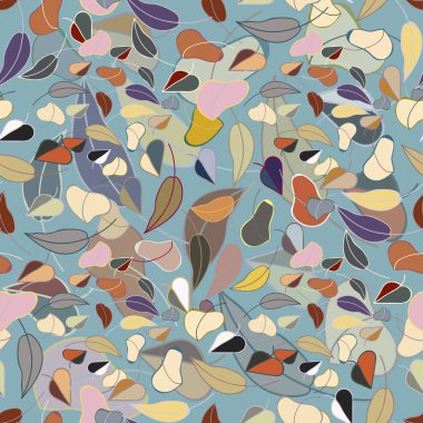 Güzel renk sonbahar yaprak düşmek seamless modeli.