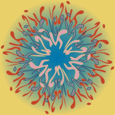 Yeni simetrik soyut mandala. Duvar kağıdı, desen dolgularını, web sayfaları, yüzey dokuları için dekoratif nesne-ebilmek var olmak kullanılmış.