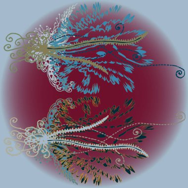 Yeni tasarım çalışmaları için el yapımı doodle ile soyut desen