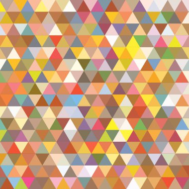 Sorunsuz üçgenler desen. Arka plan ile renkli geometrik şekiller. Vektör