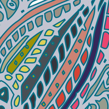 Zentangle arka plan çok renkli kaos seamless modeli örgü