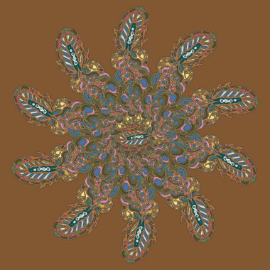 Stil zentangle yeni simetrik mandala doodle ile sanat esin kaynağı oldu. Duvar kağıdı, desen dolgularını, web sayfaları, yüzey dokuları için dekoratif nesne-ebilmek var olmak kullanılmış.