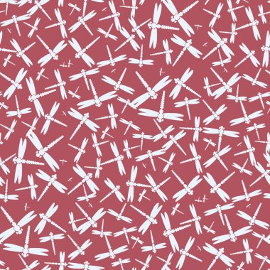 Dekoratif renkli seamless modeli ile şirin yusufçuk