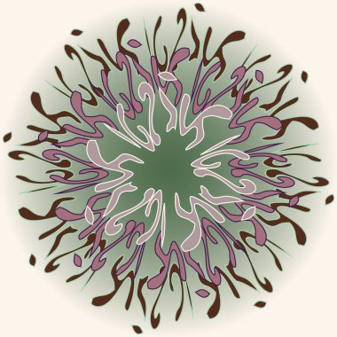 Yeni simetrik soyut mandala. Duvar kağıdı, desen dolgularını, web sayfaları, yüzey dokuları için dekoratif nesne-ebilmek var olmak kullanılmış.