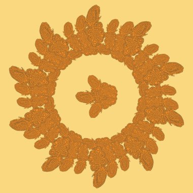 Stil zentangle yeni simetrik mandala doodle ile sanat esin kaynağı oldu. Duvar kağıdı, desen dolgularını, web sayfaları, yüzey dokuları için dekoratif nesne-ebilmek var olmak kullanılmış.