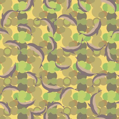 Renkli yunuslar Dikişsiz desen, çizim