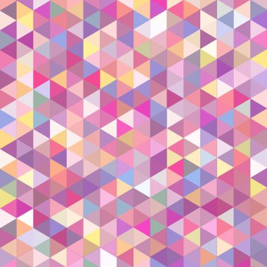Sorunsuz üçgenler desen. Arka plan ile renkli geometrik şekiller. Vektör