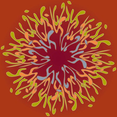 Yeni simetrik soyut mandala. Duvar kağıdı, desen dolgularını, web sayfaları, yüzey dokuları için dekoratif nesne-ebilmek var olmak kullanılmış.