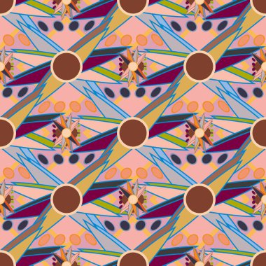 soyut geometrik renkli seamless modeli. vektör çizim