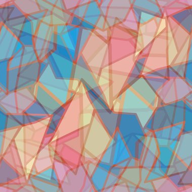 soyut geometrik renkli Dikişsiz desen vektör çizim