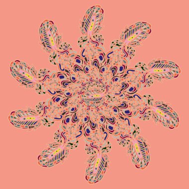 Stil zentangle yeni simetrik mandala doodle ile sanat esin kaynağı oldu. Duvar kağıdı, desen dolgularını, web sayfaları, yüzey dokuları için dekoratif nesne-ebilmek var olmak kullanılmış.